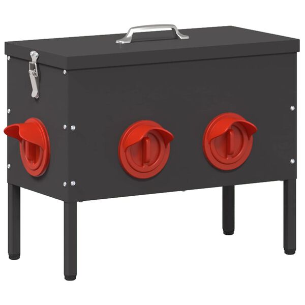 vidaXL Ταΐστρα κοτόπουλων 2 pcs Μαύρο 41,5 x 20,5 x 33 εκ