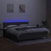 vidaXL &Kappa;&rho;&epsilon;&beta;ά&tau;&iota; Boxspring &mu;&epsilon; &Sigma;&tau;&rho;ώ&mu;&alpha; & LED &Sigma;&kappa;.&Gamma;&kappa;&rho;&iota; 180x200 &epsilon;&kappa; &Upsilon;&phi;&alpha;&sigma;&mu;ά&tau;&iota;&nu;&omicron;