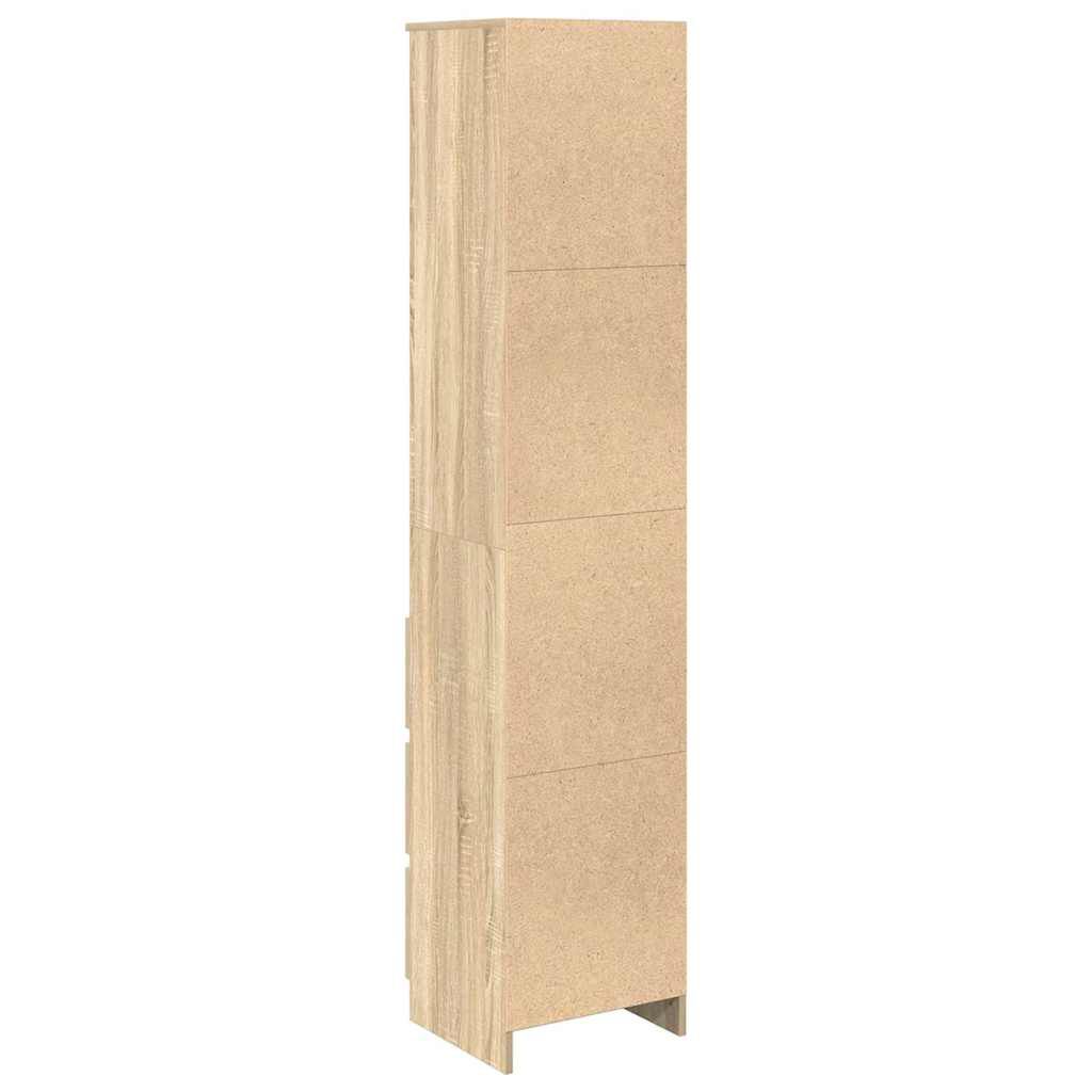 vidaXL Ντουλάπι Sonoma δρυς 37,5x35x180 εκ. Επεξεργασμένο Ξύλο
