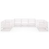 vidaXL Σαλόνι Κήπου 7 τεμ. Λευκό από Μασίφ Ξύλο Πεύκου