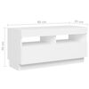 vidaXL Έπιπλο Τηλεόρασης με LED Λευκό 260 x 35 x 40 εκ.