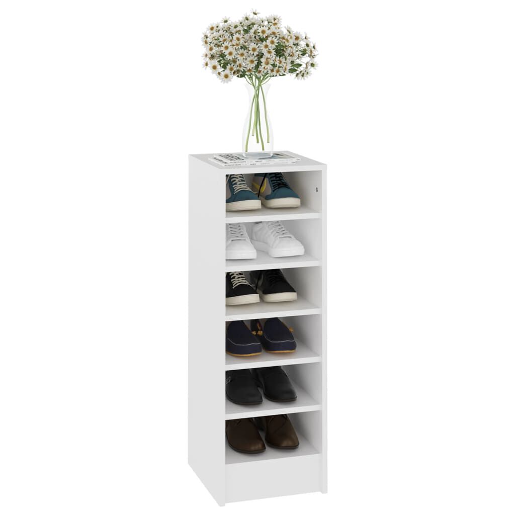 vidaXL Παπουτσοθήκη Λευκή 31,5 x 35 x 90 εκ. από Επεξ. Ξύλο