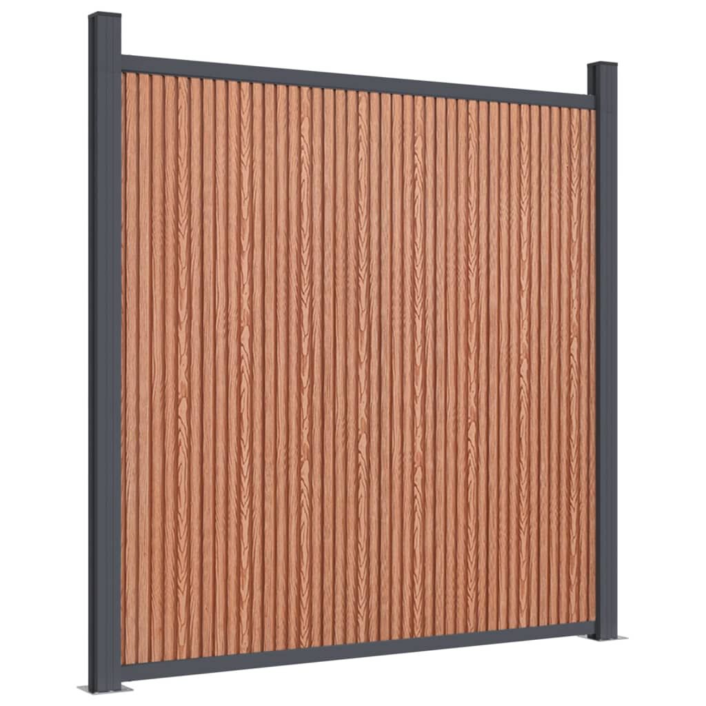 vidaXL Πάνελ Περίφραξης Καφέ 353 x 186 εκ. από WPC