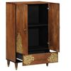 vidaXL Highboard με ράφι Καφέ 60 x 33.5 x 100 εκ. Μασίφ ξύλο μάνγκο