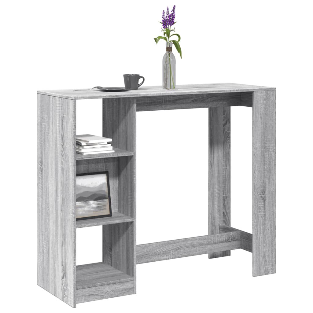 vidaXL Τραπέζι Κονσόλα Γκρι Sonoma 124x46x103,5 εκ. από Επεξεργ. Ξύλο