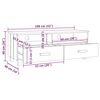 vidaXL Έπιπλο Τηλεόρασης HAMAR Λευκό 106x40x80 εκ. Μασίφ Ξύλο Πεύκου