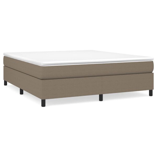 vidaXL Σκελετός Κρεβατιού με Ελατήρια Taupe 180x200 εκ. Υφασμάτινο
