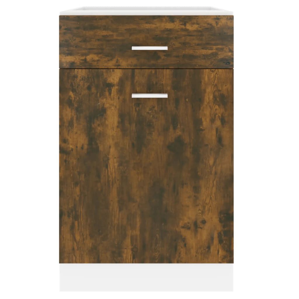 vidaXL Έπιπλο Με Συρτάρι Lyon Καπνιστή Δρυς 50x46x81,5εκ.