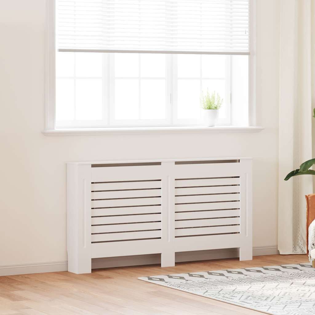 vidaXL Κάλυμμα Καλοριφέρ Λευκό 152 x 19 x 81,5 εκ. από MDF