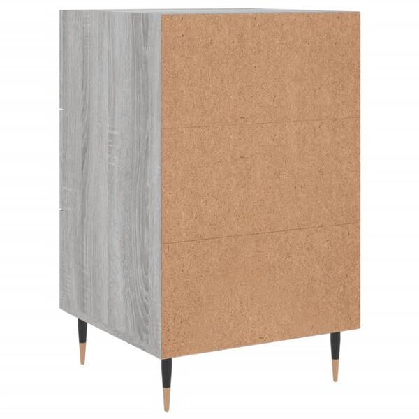 vidaXL Κομοδίνο Γκρι Sonoma 40 x 40 x 66 εκ. από Επεξεργασμένο Ξύλο