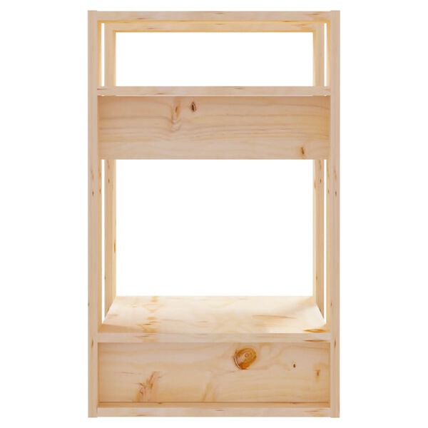 vidaXL Βιβλιοθήκη/Διαχωριστικό Χώρου 41x35x57 εκ. Μασίφ Ξύλο Πεύκου