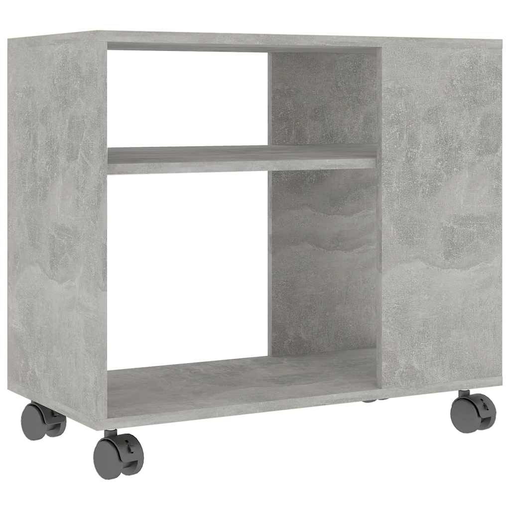 vidaXL Τραπέζι Βοηθητικό Γκρι Σκυροδ. 70x35x55 εκ. Επεξεργασμένο Ξύλο