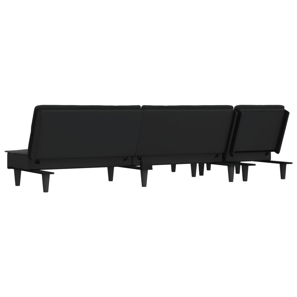 vidaXL Καναπές Κρεβάτι Γωνιακός Σκούρο Γκρι 255x140x70 εκ. Υφασμάτινος