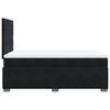 vidaXL Κρεβάτι Boxspring με Στρώμα Μαύρο 120x190 εκ. Βελούδινο