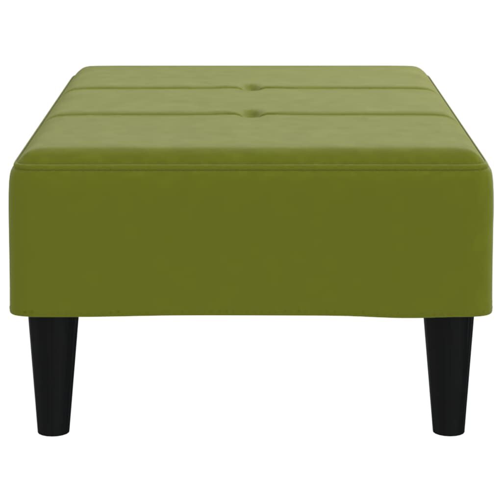vidaXL Υποπόδιο Ανοιχτό Πράσινο 78 x 56 x 32 εκ. Βελούδινο