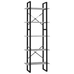 vidaXL &Beta;&iota;&beta;&lambda;&iota;&omicron;&theta;ή&kappa;&eta; &mu;&epsilon; 5 &Rho;ά&phi;&iota;&alpha; &Gamma;&kappa;&rho;&iota; &Sigma;&kappa;&upsilon;&rho;. 60 x 30 x 175 &epsilon;&kappa;. &Epsilon;&pi;&epsilon;&xi;. &Xi;ύ&lambda;&omicron;