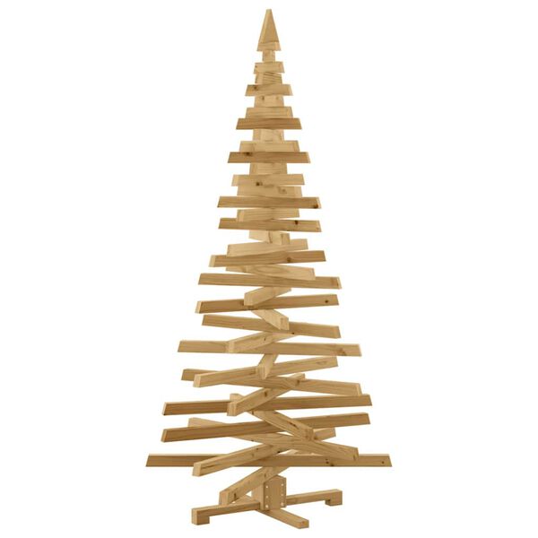 vidaXL Χριστουγεννιάτικα Δέντρα με βάση Καφέ 180 cm Μασίφ ξύλο πεύκου