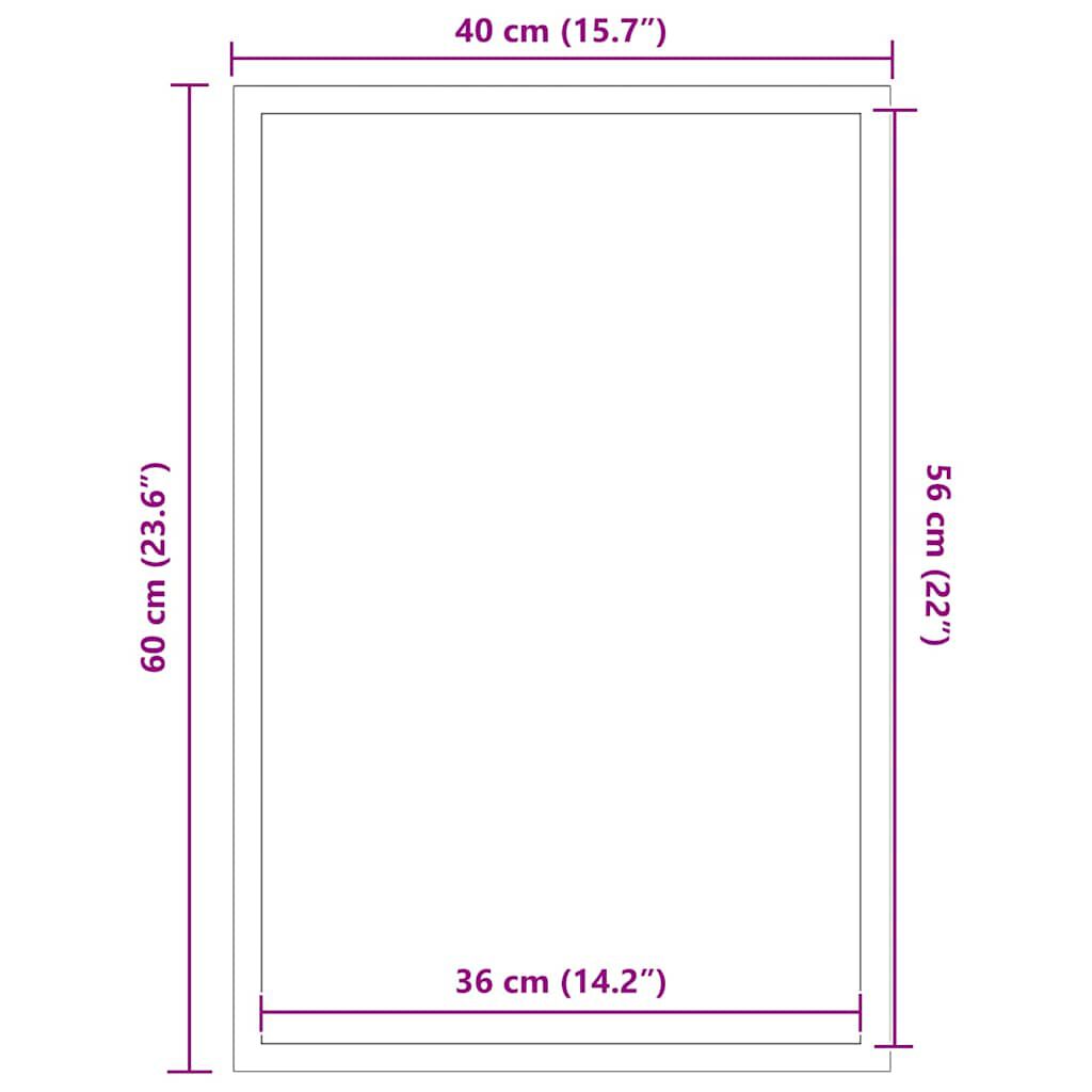 vidaXL Πατάκι Εισόδου Καφέ 40 x 60 εκ.