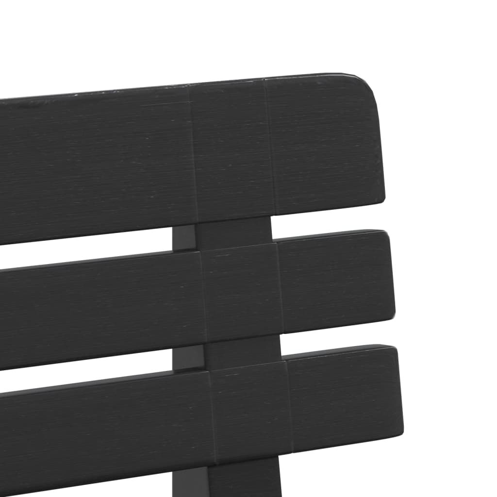 vidaXL Παγκάκι Κήπου Ανθρακί 110 x 52 x 71 εκ. από Πολυπροπυλένιο
