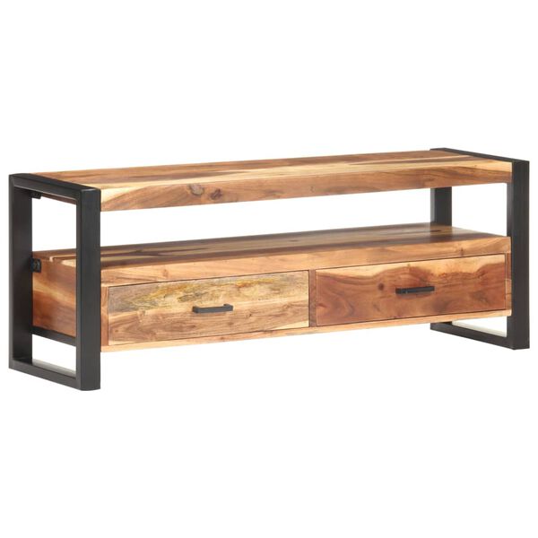 vidaXL Έπιπλο Τηλεόρασης 120x35x45 εκ Μασίφ Ξύλο με Φινίρισμα Sheesham