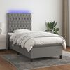 vidaXL &Kappa;&rho;&epsilon;&beta;ά&tau;&iota; Boxspring &mu;&epsilon; &Sigma;&tau;&rho;ώ&mu;&alpha; & LED &Sigma;&kappa;.&Gamma;&kappa;&rho;&iota; 80x200 &epsilon;&kappa;. &Upsilon;&phi;&alpha;&sigma;&mu;ά&tau;&iota;&nu;&omicron;