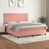 vidaXL &Kappa;&rho;&epsilon;&beta;ά&tau;&iota; Boxspring &mu;&epsilon; &Sigma;&tau;&rho;ώ&mu;&alpha; &Rho;&omicron;&zeta; 160x200 &epsilon;&kappa;. &Beta;&epsilon;&lambda;&omicron;ύ&delta;&iota;&nu;&omicron;