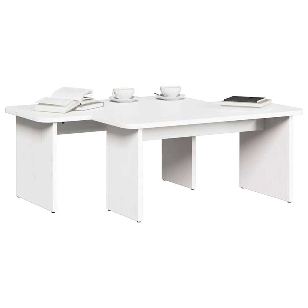 vidaXL Τραπεζάκι σαλονιού 2 pcs Λευκό 100 x 69 x 35.5 εκατοστά
