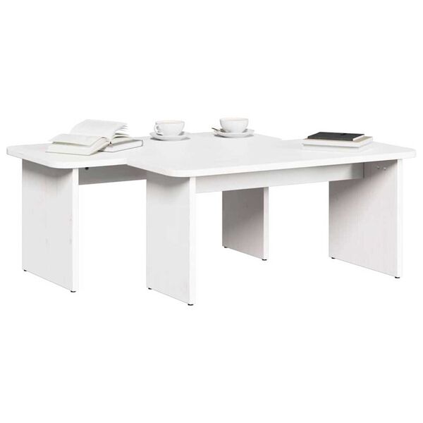 vidaXL Τραπεζάκι σαλονιού 2 pcs Λευκό 100 x 69 x 35.5 εκατοστά