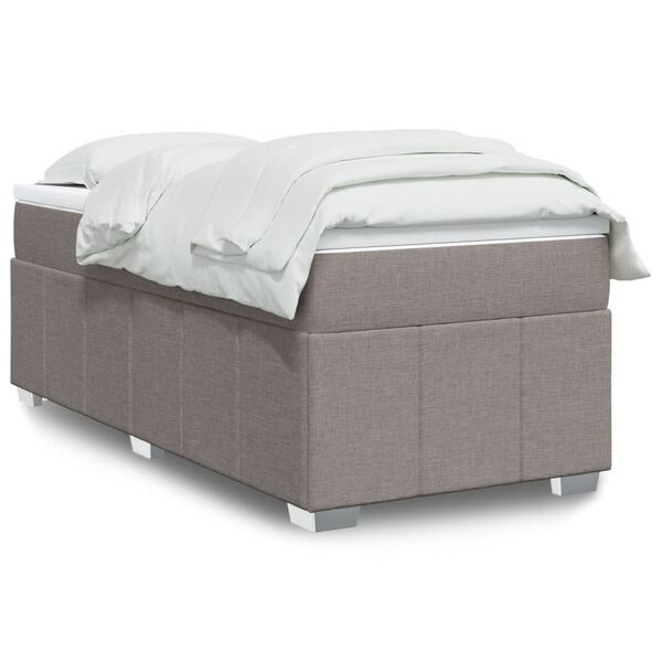 vidaXL &Kappa;&rho;&epsilon;&beta;ά&tau;&iota; Boxspring &mu;&epsilon; &Sigma;&tau;&rho;ώ&mu;&alpha; Taupe 80x200 &epsilon;&kappa;. &Upsilon;&phi;&alpha;&sigma;&mu;ά&tau;&iota;&nu;&omicron;
