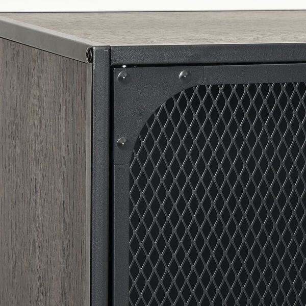 vidaXL Ντουλάπι Αποθήκευσης Γκρι 72 x 36 x 82 εκ. Μέταλλο / MDF