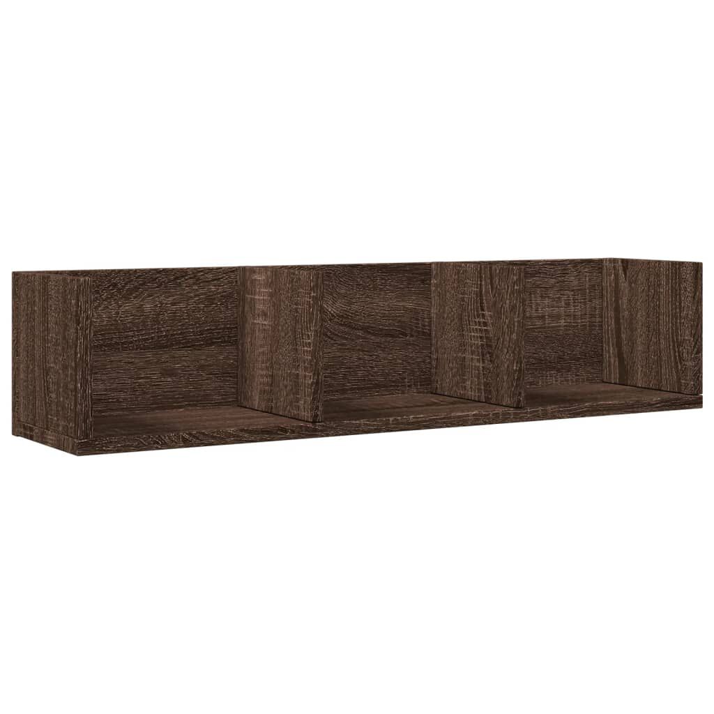 vidaXL Ντουλάπι Τοίχου Καφέ Δρυς 75x18x16,5 εκ. Επεξεργασμένο Ξύλο