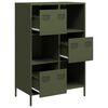 vidaXL Ντουλάπι Πράσινο Λαδί 68x39x103,5 εκ. από Ατσάλι