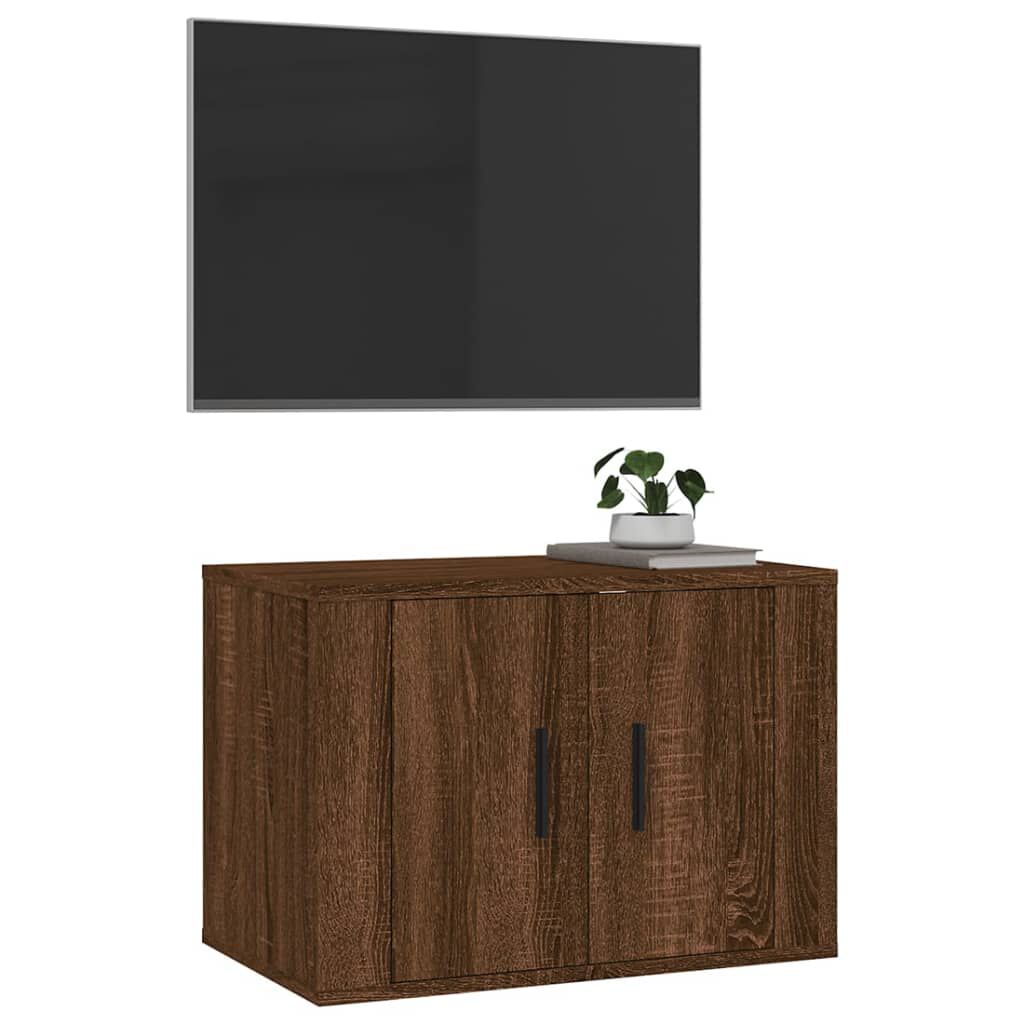 vidaXL Έπιπλο Τηλεόρασης Επιτοίχιο Καφέ Δρυς 57x34,5x40 εκ.
