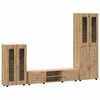vidaXL &Sigma;&epsilon;&tau; &epsilon;&pi;ί&pi;&lambda;&omicron;&upsilon; &tau;&eta;&lambda;&epsilon;ό&rho;&alpha;&sigma;&eta;&sigmaf; &mu;&epsilon; &sigma;&upsilon;&rho;&tau;ά&rho;&iota; FLORIN 3 pcs Artisan Oak