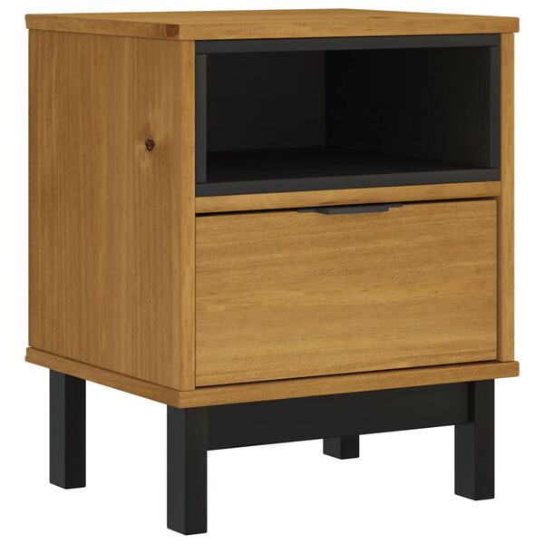 vidaXL Κομοδίνο FLAM 40 x 35 x 50 εκ. από Μασίφ Ξύλο Πεύκου