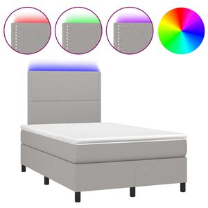 vidaXL &Kappa;&rho;&epsilon;&beta;ά&tau;&iota; Boxspring &mu;&epsilon; &Sigma;&tau;&rho;ώ&mu;&alpha; & LED &Alpha;&nu;.&Gamma;&kappa;&rho;&iota; 120x200 &epsilon;&kappa; &Upsilon;&phi;&alpha;&sigma;&mu;ά&tau;&iota;&nu;&omicron;