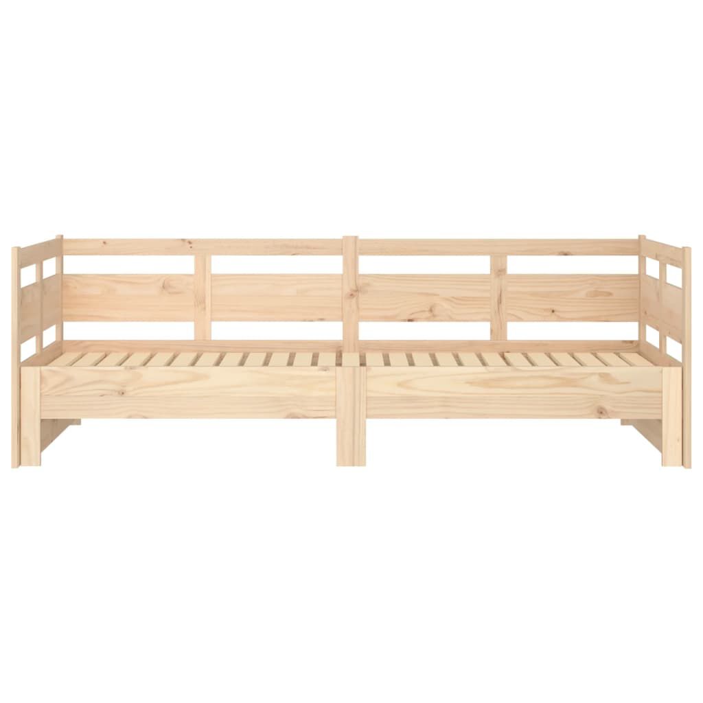 vidaXL Καναπές Κρεβάτι Συρόμενος 2x(90x200) εκ. από Μασίφ Ξύλο Πεύκου