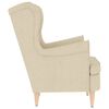 vidaXL πολυθρόνα Cream 74x84x100 cm Ύφασμα