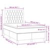 vidaXL &Kappa;&rho;&epsilon;&beta;ά&tau;&iota; Boxspring &mu;&epsilon; &Sigma;&tau;&rho;ώ&mu;&alpha; & LED &Mu;&alpha;ύ&rho;&omicron; 120x190 &epsilon;&kappa;. &Upsilon;&phi;&alpha;&sigma;&mu;ά&tau;&iota;&nu;&omicron;
