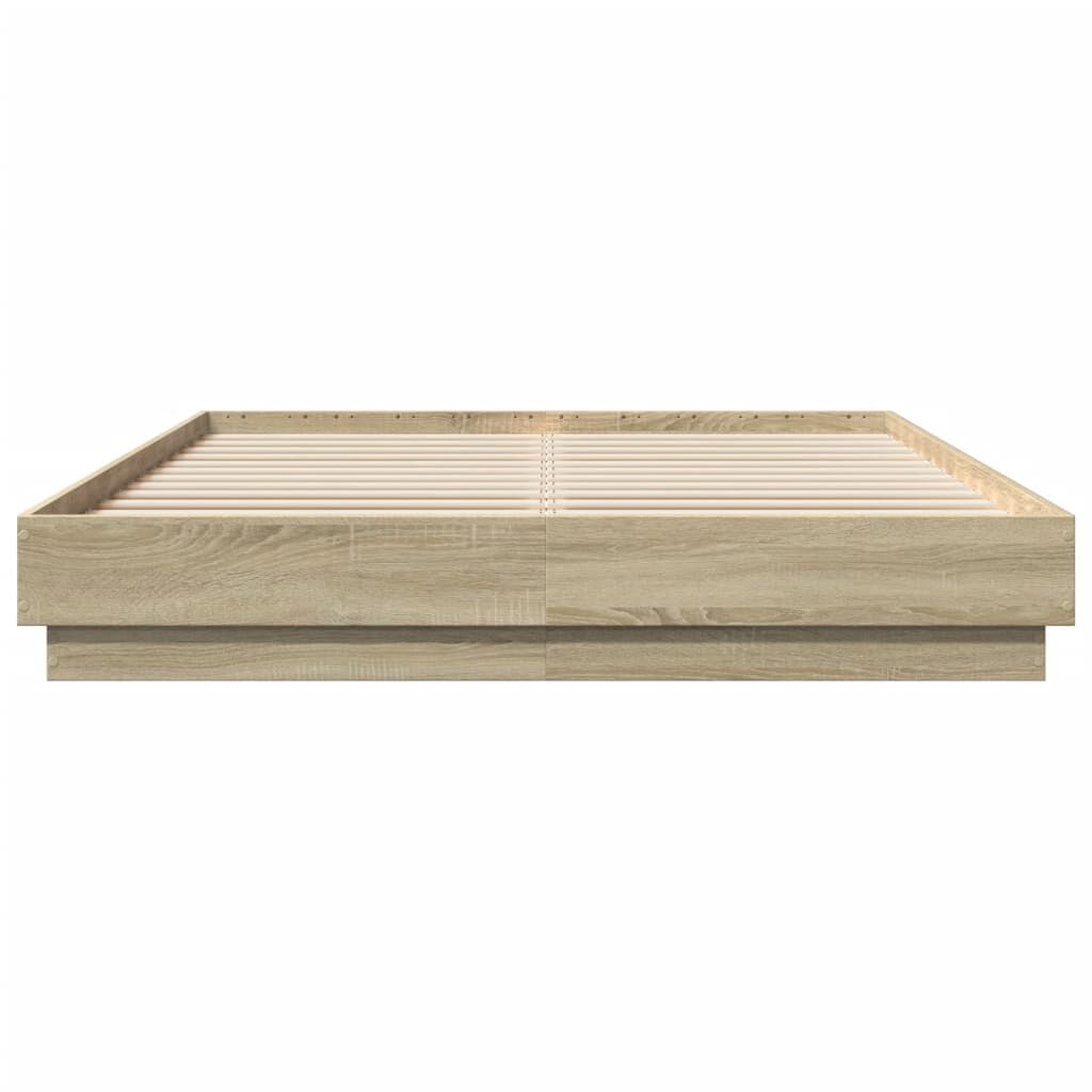 vidaXL Πλαίσιο Κρεβατιού Sonoma Δρυς 160x200 εκ. Επεξεργασμένο Ξύλο