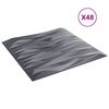 vidaXL &Pi;ά&nu;&epsilon;&lambda; &tau;&omicron;ί&chi;&omicron;&upsilon; 48 pcs &Gamma;&kappa;&rho;ί&zeta;&omicron; &Pi;έ&tau;&rho;&epsilon;&sigmaf; 50 x 50 cm &Phi;&epsilon;&lambda;&iota;&zeta;ό&lambda; XPS