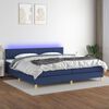vidaXL &Kappa;&rho;&epsilon;&beta;ά&tau;&iota; Boxspring &mu;&epsilon; &Sigma;&tau;&rho;ώ&mu;&alpha; & LED &Mu;&pi;&lambda;&epsilon; 200x200 &epsilon;&kappa;. &Upsilon;&phi;&alpha;&sigma;&mu;ά&tau;&iota;&nu;&omicron;