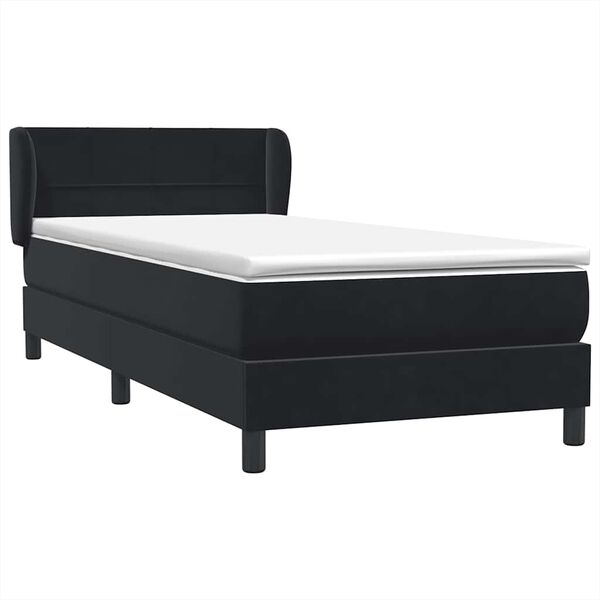 vidaXL &Kappa;&rho;&epsilon;&beta;ά&tau;&iota; Boxspring &mu;&epsilon; &Sigma;&tau;&rho;ώ&mu;&alpha; &Mu;&alpha;ύ&rho;&omicron; 90x220 &epsilon;&kappa;. &Beta;&epsilon;&lambda;&omicron;ύ&delta;&iota;&nu;&omicron;