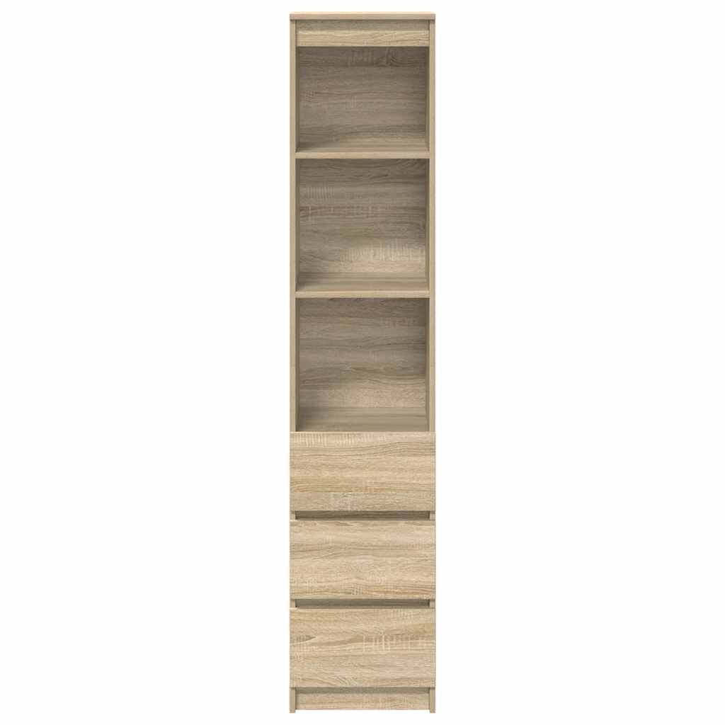 vidaXL Ντουλάπι Sonoma δρυς 37,5x35x180 εκ. Επεξεργασμένο Ξύλο