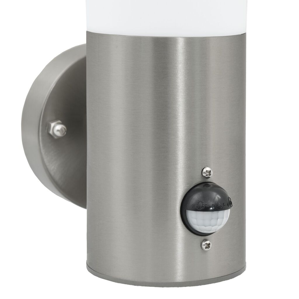 vidaXL Εξωτερικά Φωτιστικά Τοίχου 2 pcs Ασημί 12 x 7.5 x 29 εκ