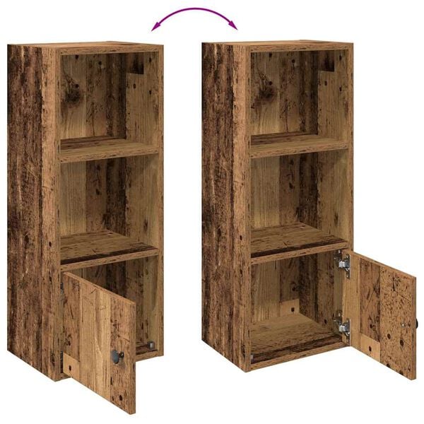vidaXL Βιβλιοθήκη Όψη Παλαιού Ξύλου 31x24x77 εκ. Επεξεργασμένο Ξύλο