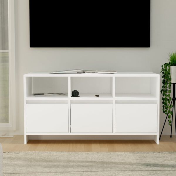 vidaXL Έπιπλο Τηλεόρασης Λευκό 102 x 37,5 x 52,5 εκ. από Επεξ. Ξύλο