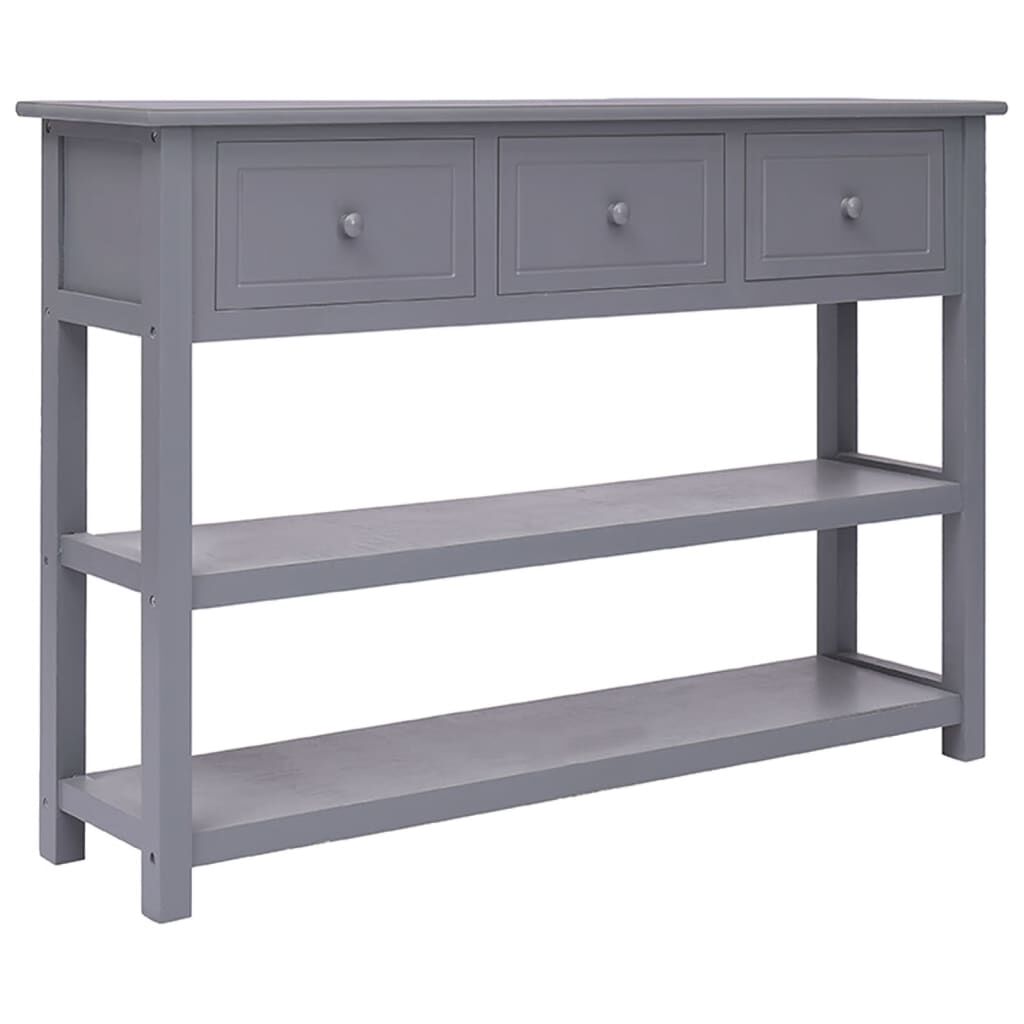 vidaXL Ντουλάπι Γκρι 108 x 30 x 76 εκ. από Μασίφ Ξύλο Παυλώνιας