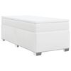 vidaXL Κρεβάτι Boxspring με Στρώμα Λευκό 90x200εκ. από Συνθετικό Δέρμα