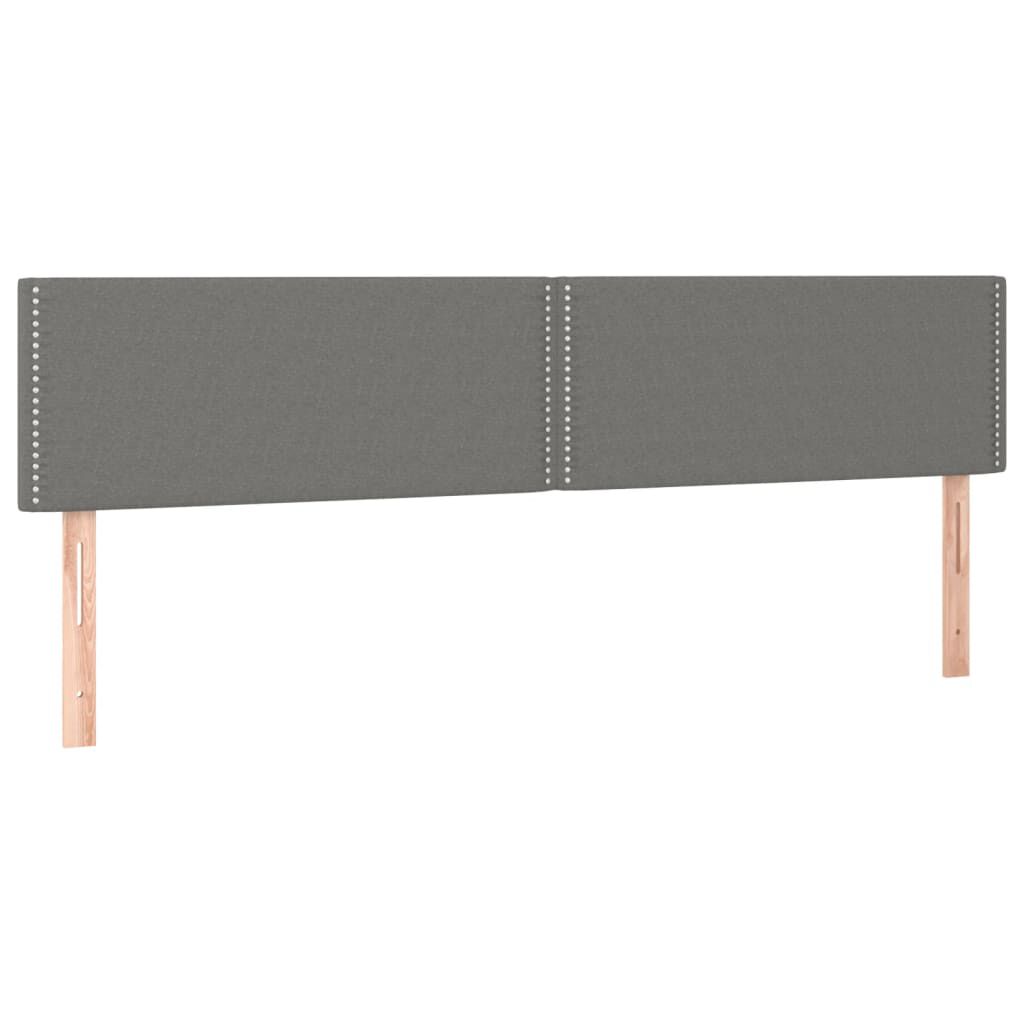 vidaXL Κρεβάτι Boxspring με Στρώμα Σκούρο Γκρι 180x200 εκ Υφασμάτιν